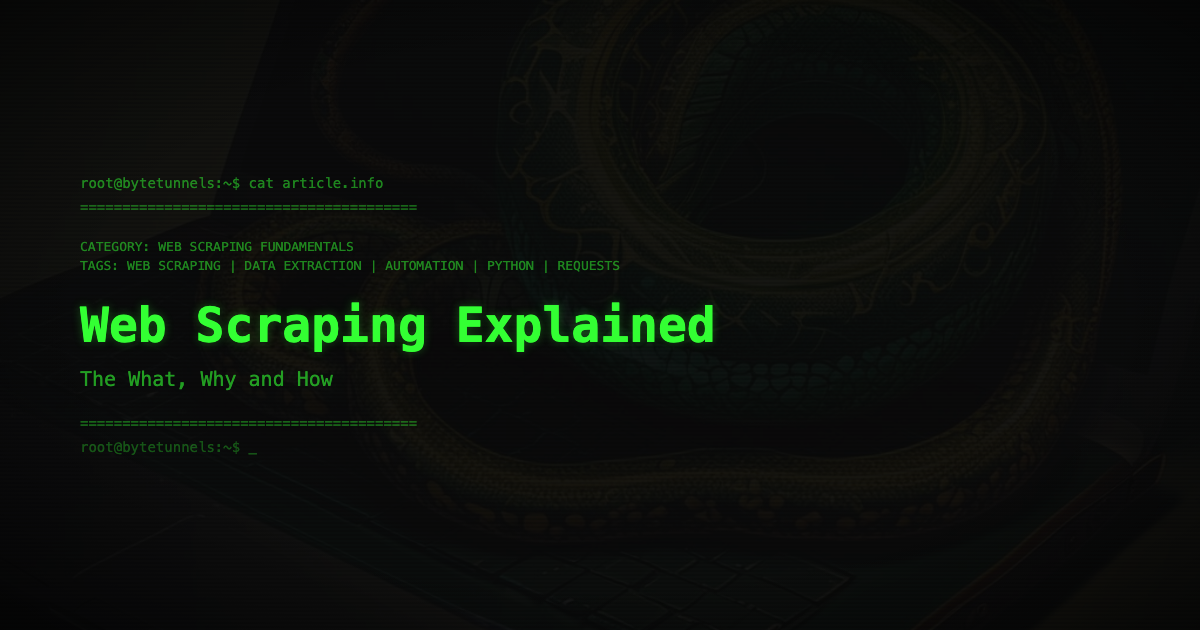 Web Scraping Explained: The What, Why and How