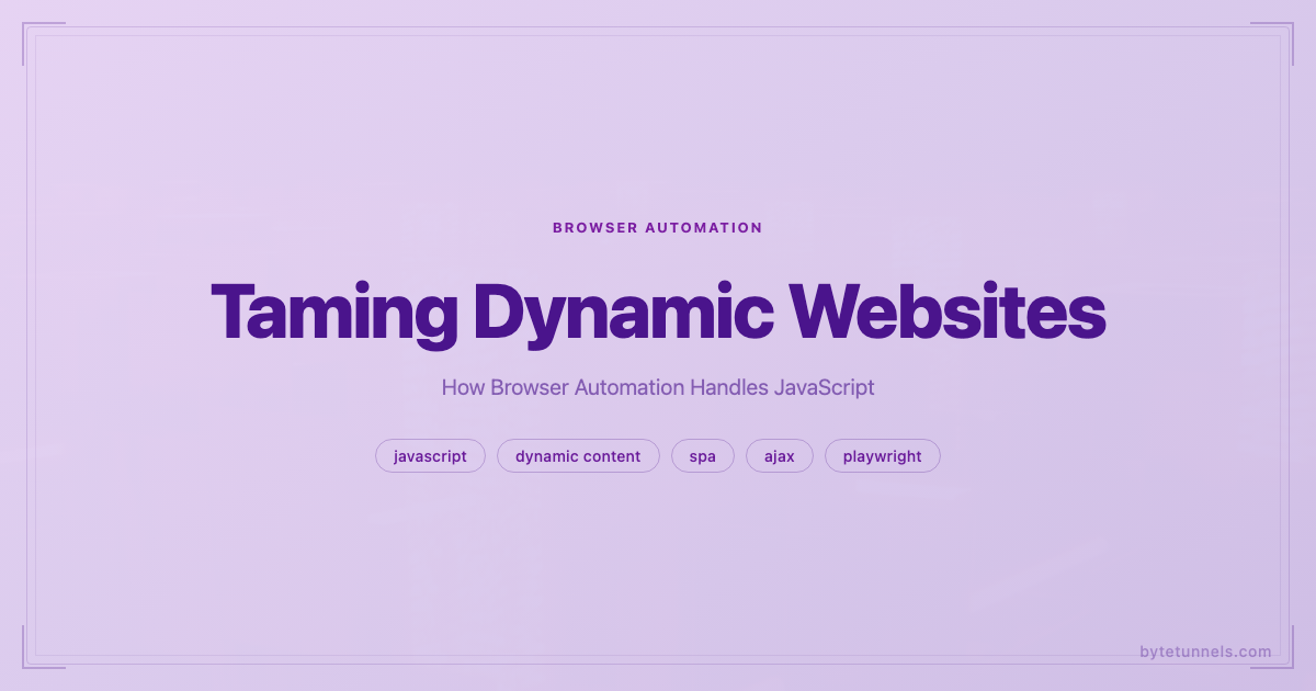 Taming Dynamic Websites: How Browser Automation Handles JavaScript