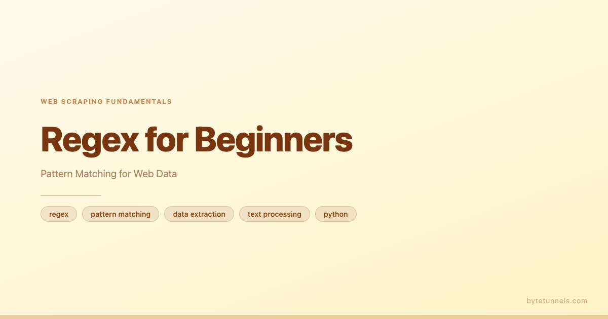 Regex for Beginners: Pattern Matching for Web Data