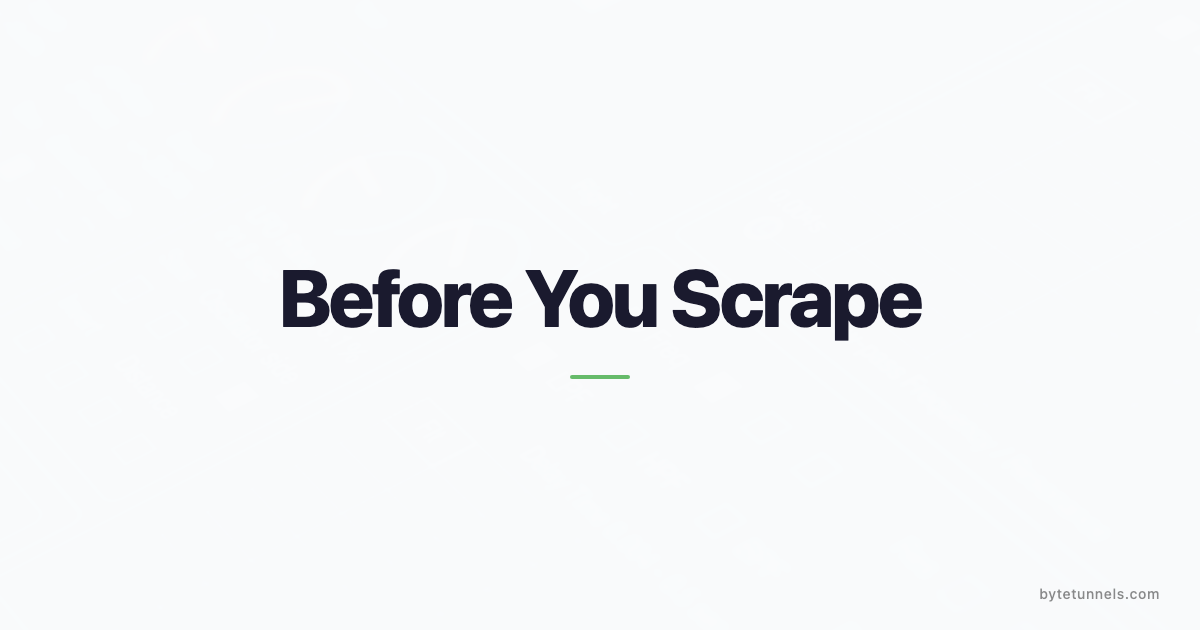Before You Scrape: Essential Questions to Ask