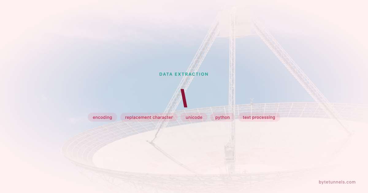 Fixing Replacement Character Errors