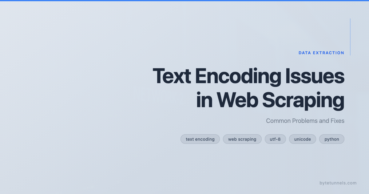 Text Encoding Issues in Web Scraping: Common Problems and Fixes