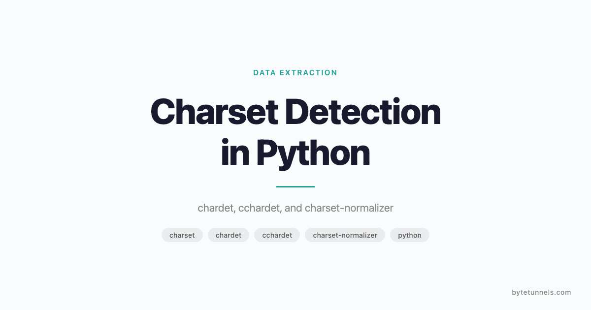 Charset Detection in Python: chardet, cchardet, and charset-normalizer