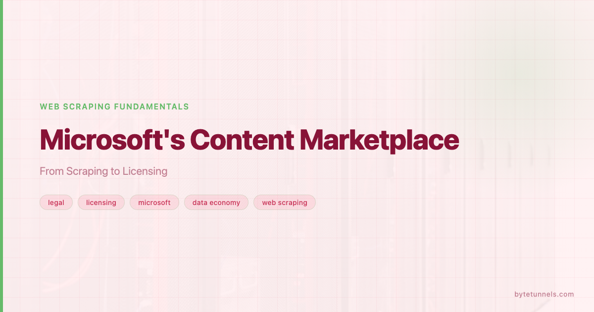 Microsoft's Content Marketplace: From Scraping to Licensing