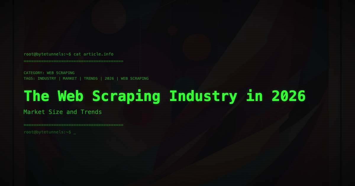 The Web Scraping Industry in 2026: Market Size and Trends