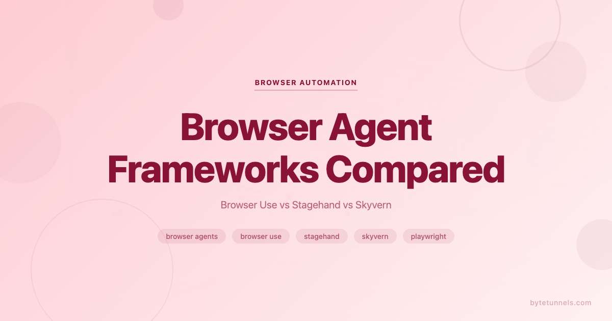Browser Agent Frameworks Compared: Browser Use vs Stagehand vs Skyvern