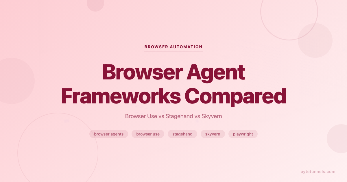 Browser Agent Frameworks Compared: Browser Use vs Stagehand vs Skyvern