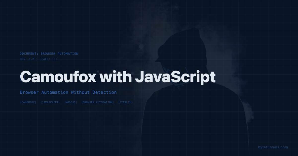 Camoufox with JavaScript: Browser Automation Without Detection