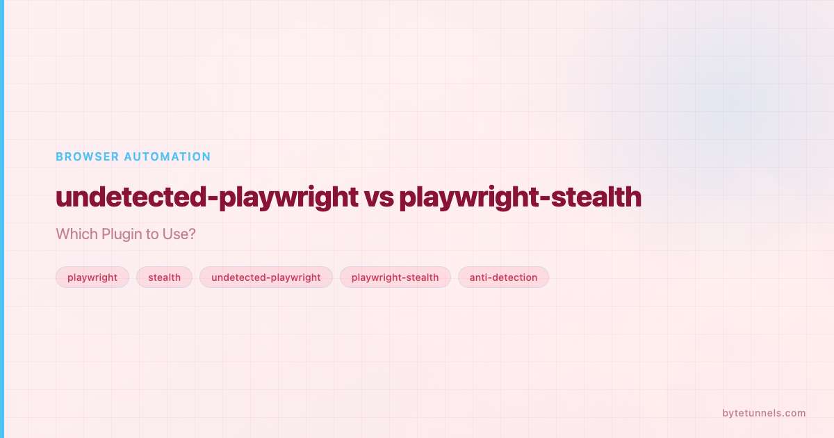 undetected-playwright vs playwright-stealth: Which Plugin to Use?