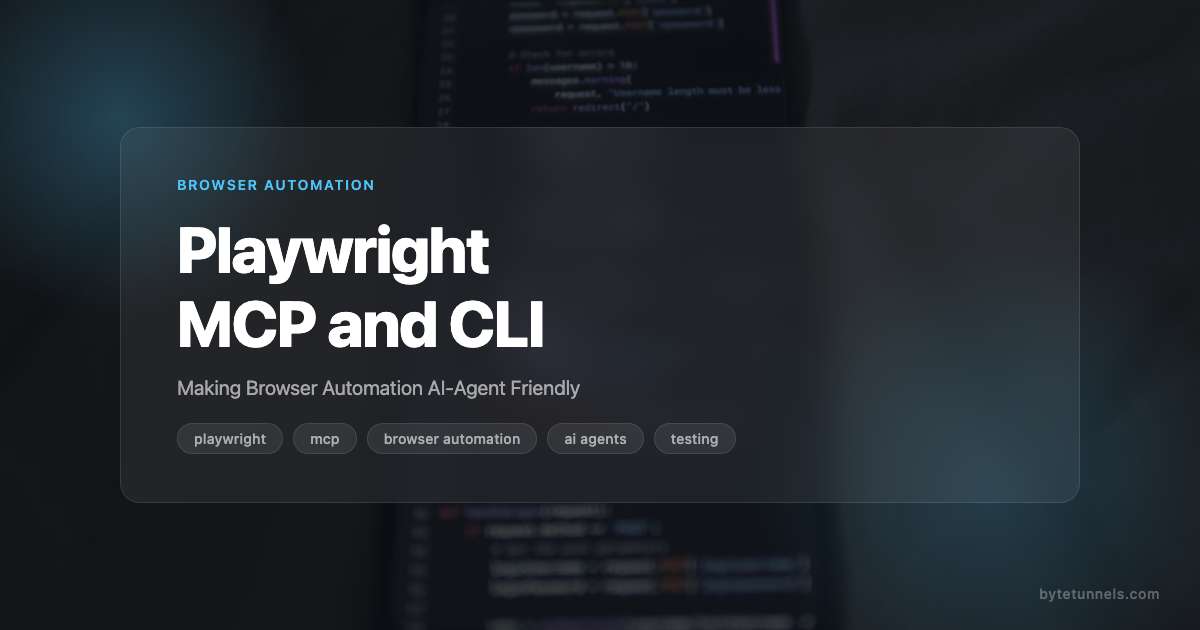 Playwright MCP and CLI: Making Browser Automation AI-Agent Friendly