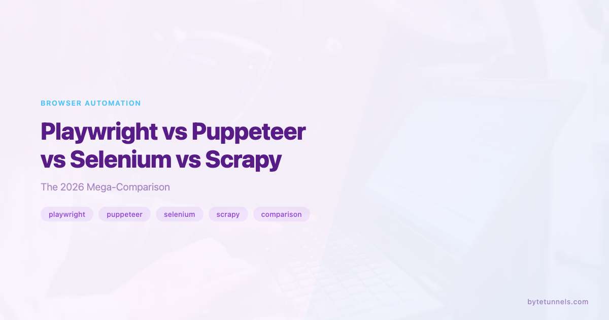 Playwright vs Puppeteer vs Selenium vs Scrapy: The 2026 Mega-Comparison