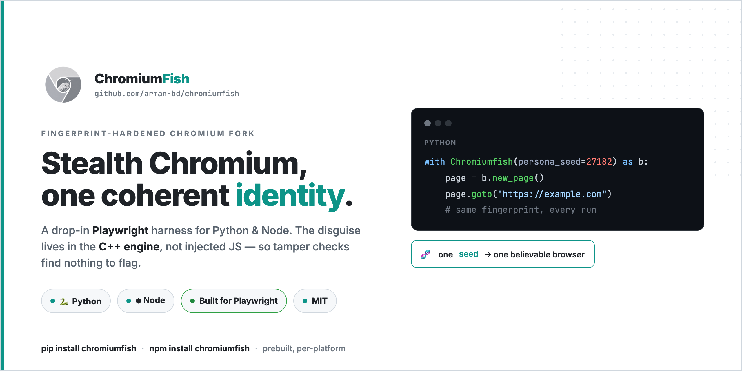 ChromiumFish: A Stealth Browser Built Where Detectors Can't Look