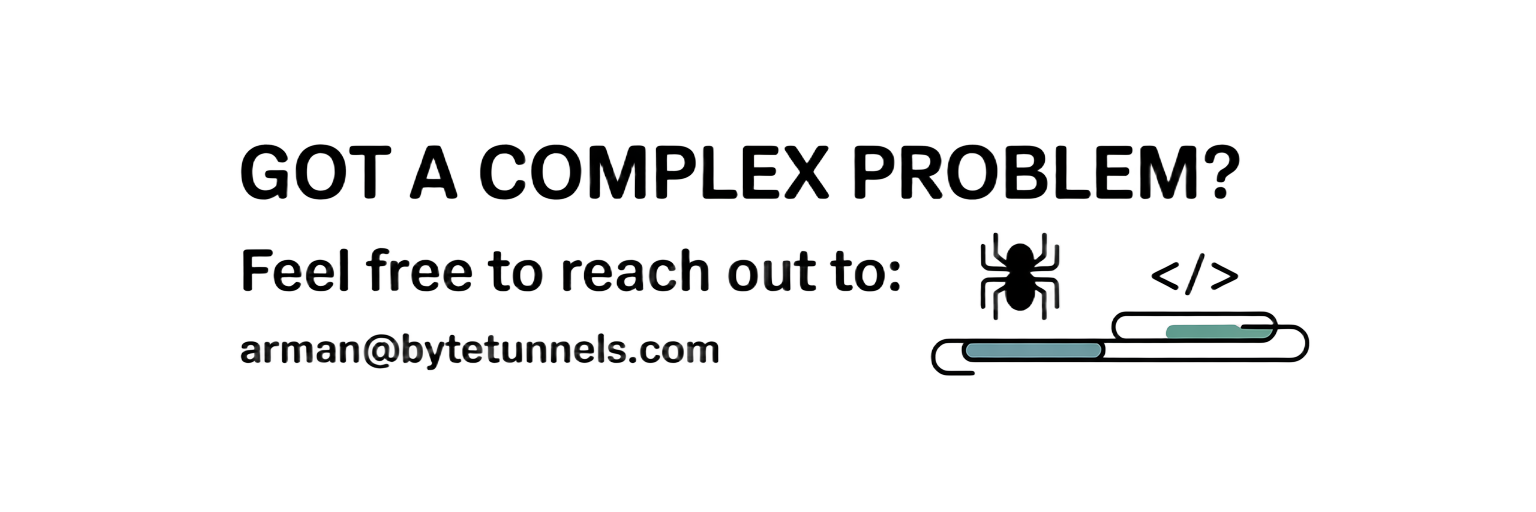 Contact Arman for Complex Problems
